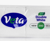 Салфетки бумажные 200 ШТУК неокрашенные 