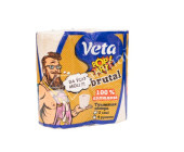 Бумага туалетная Veta Pop Art BRUTAL двухслойная на втулке, 1*4 рулона